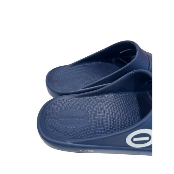 Oofos Ooahh Sport Slides Navy Recovery Sandals Women's Size 10 Men's Size 8 - Picture 5 of 10